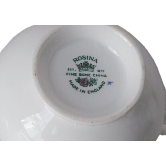 Vintage Rosina Teacup Saucer Floral Spring Flowers England English Bone China - Picture 6 of 6